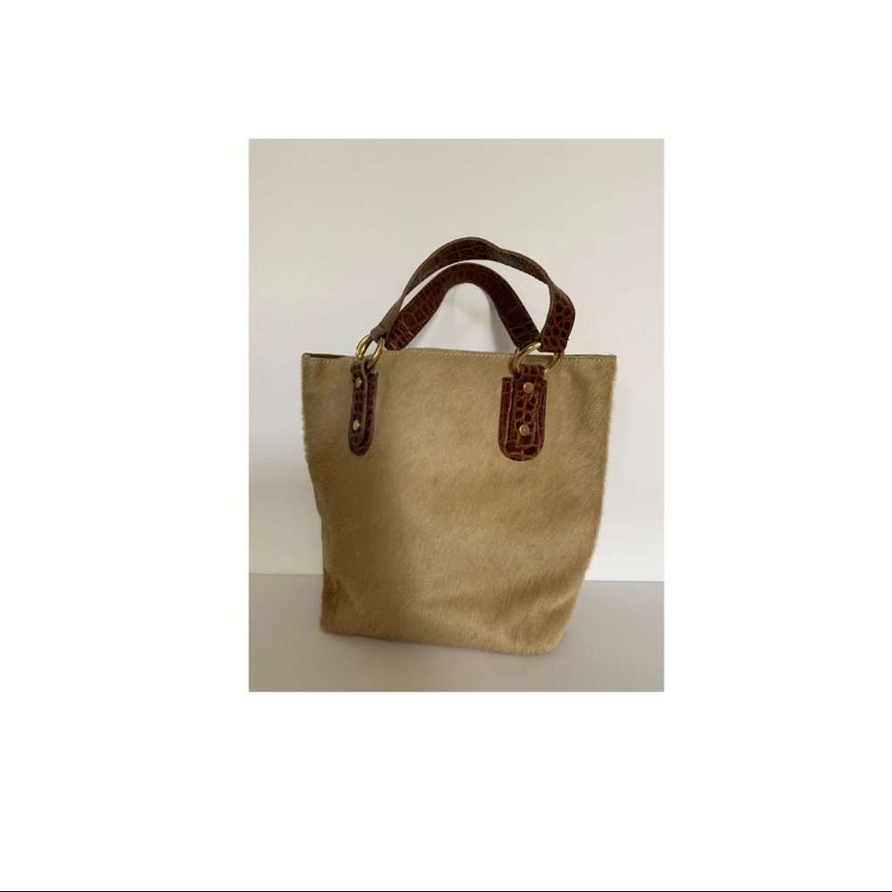 🚫SOLD🚫 MAURIZIO TAIUTI LEATHER CALF BUCKET BAG - Picture 3 of 8